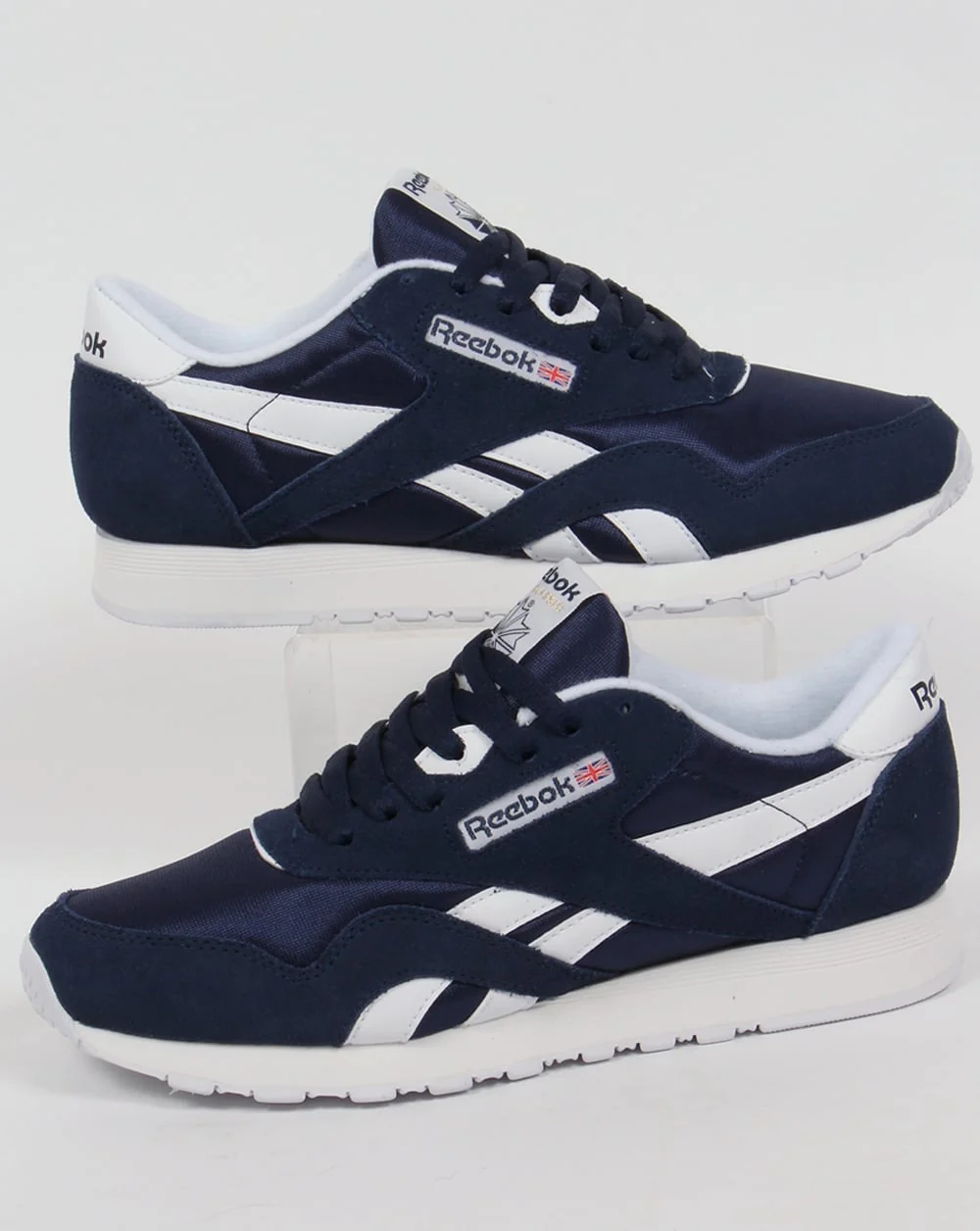 Reebok Classic Nylon Trainers Navy/White