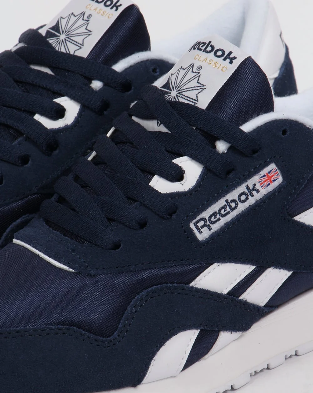Reebok Classic Nylon Trainers Navy/White - Image 4