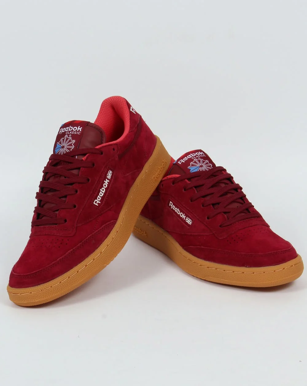 Reebok Club C 85 Indoor Trainers Burgundy/gum - Image 3
