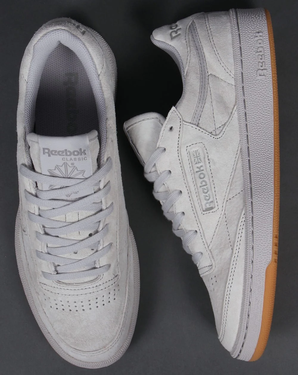 Reebok Club C 85 Trainers Steel/Carbon/Gum - Image 2