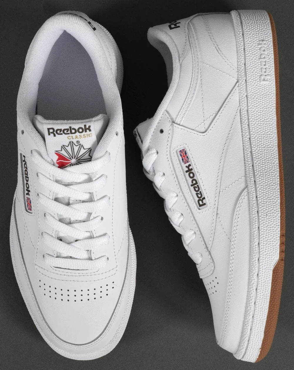 Reebok Club C 85 Trainers White/Army Green - Image 2