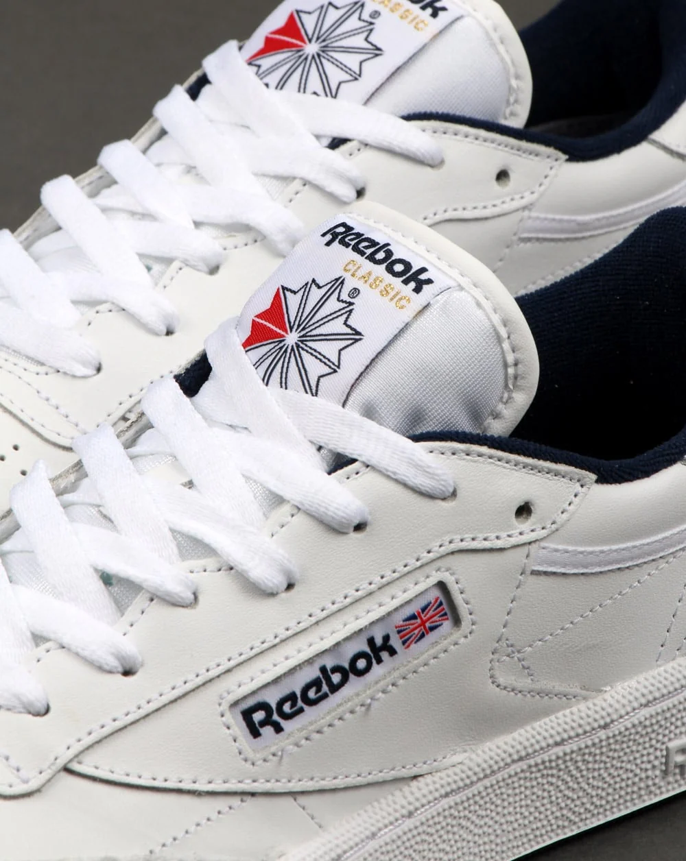 Reebok Club C 85 Trainers White/Navy - Image 4
