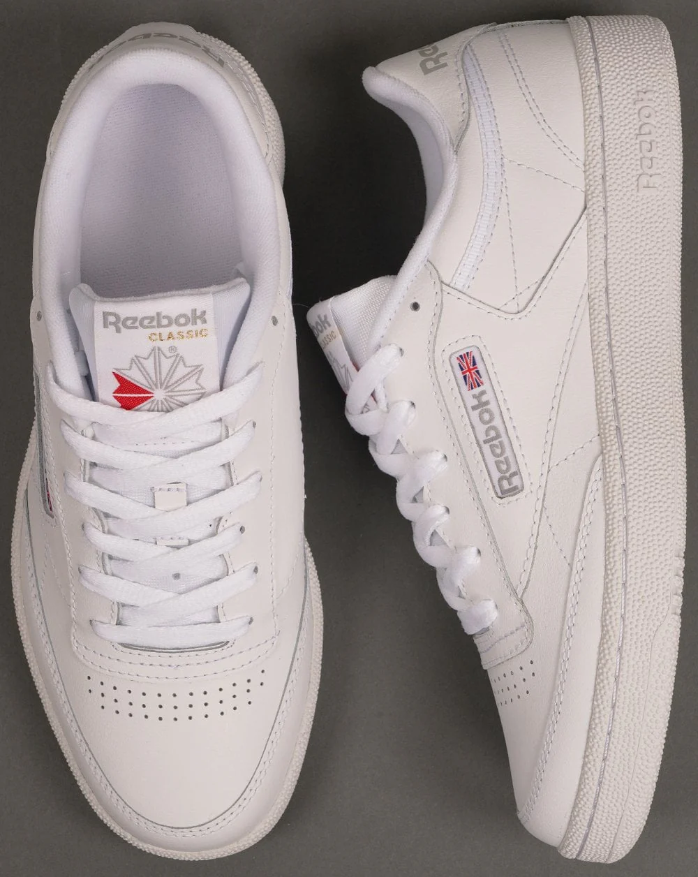 Reebok Club C 85 Trainers White/Sheer Grey - Image 4