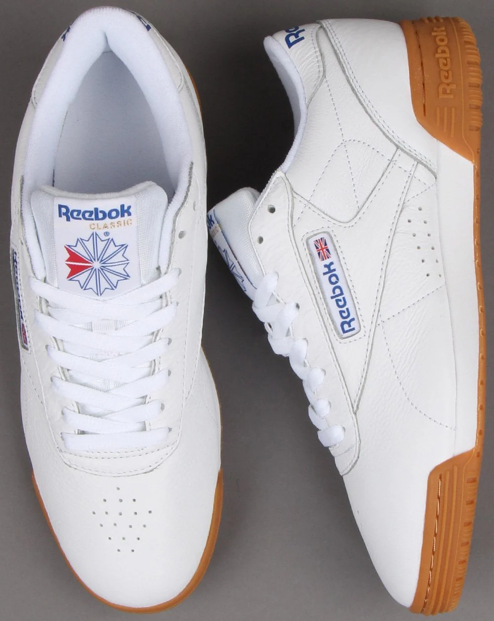 Reebok Exofit Lo Clean Trainers White/Royal/Gum - Image 2