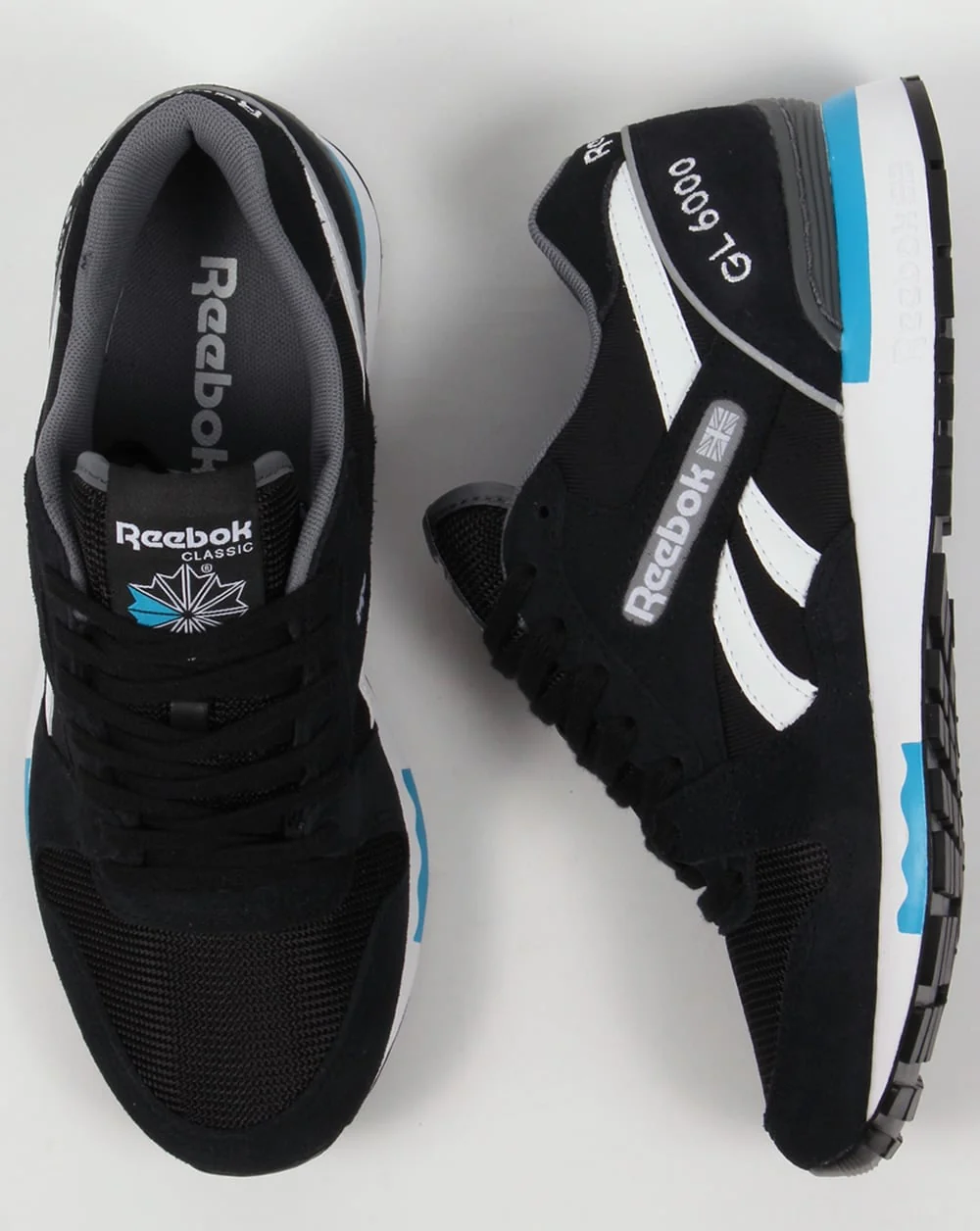 Reebok GL 6000 PP Trainers Black/Alloy/Blue - Image 2