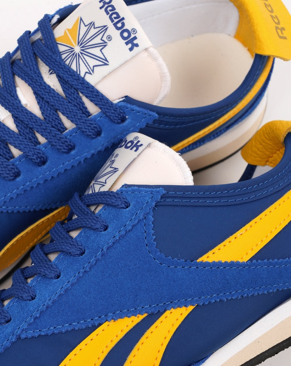 Reebok R400 Trainers Vivid Blue - Golden Yellow - Image 4