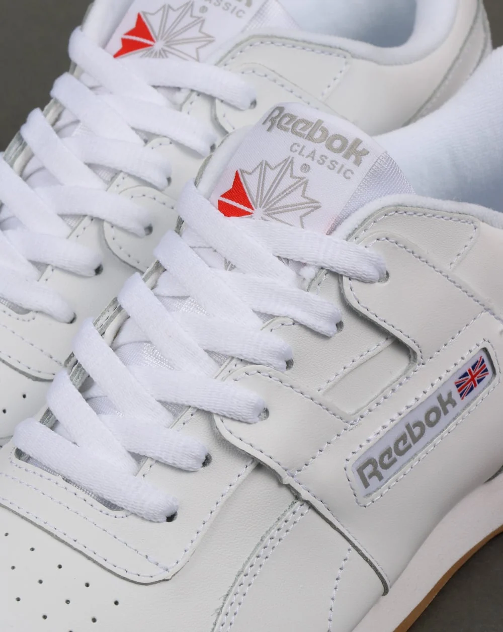 Reebok Workout Plus Trainers White/Carbon/Gum - Image 4