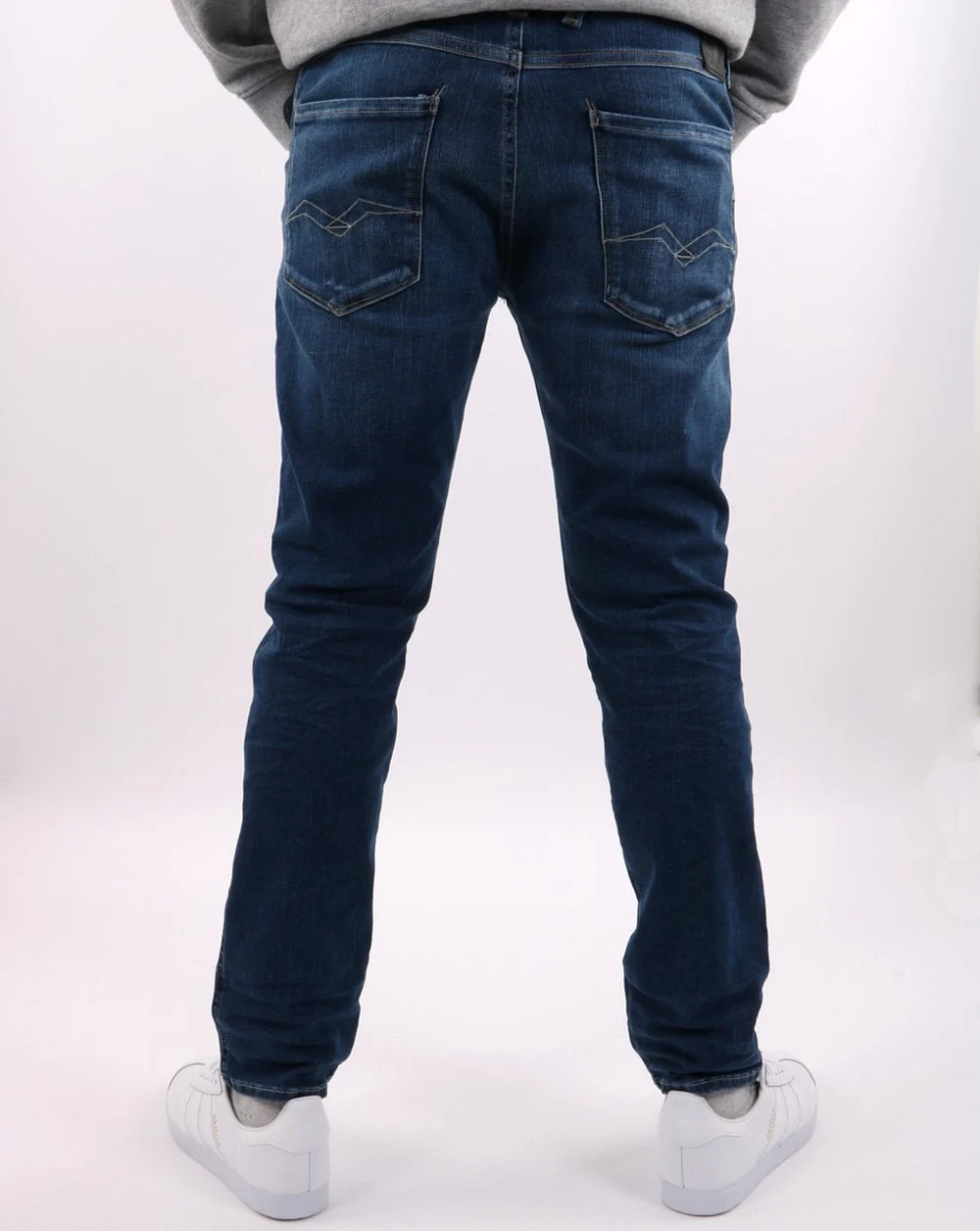 Replay Anbass Hyperflex Re-used Jeans Blue - Image 3