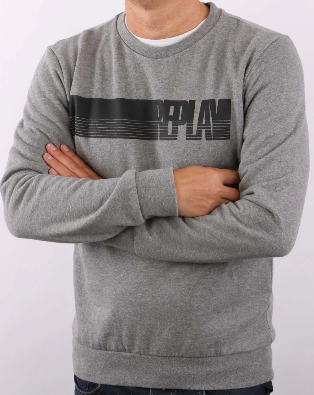 Replay Logo Sweatshirt Grey - Image 3