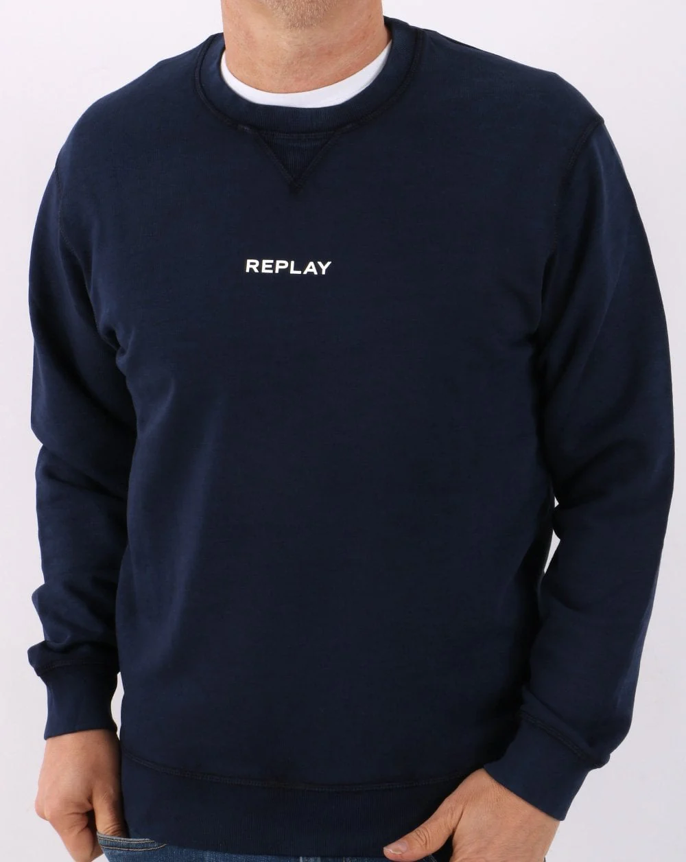 Replay Sweatshirt Navy - Image 4
