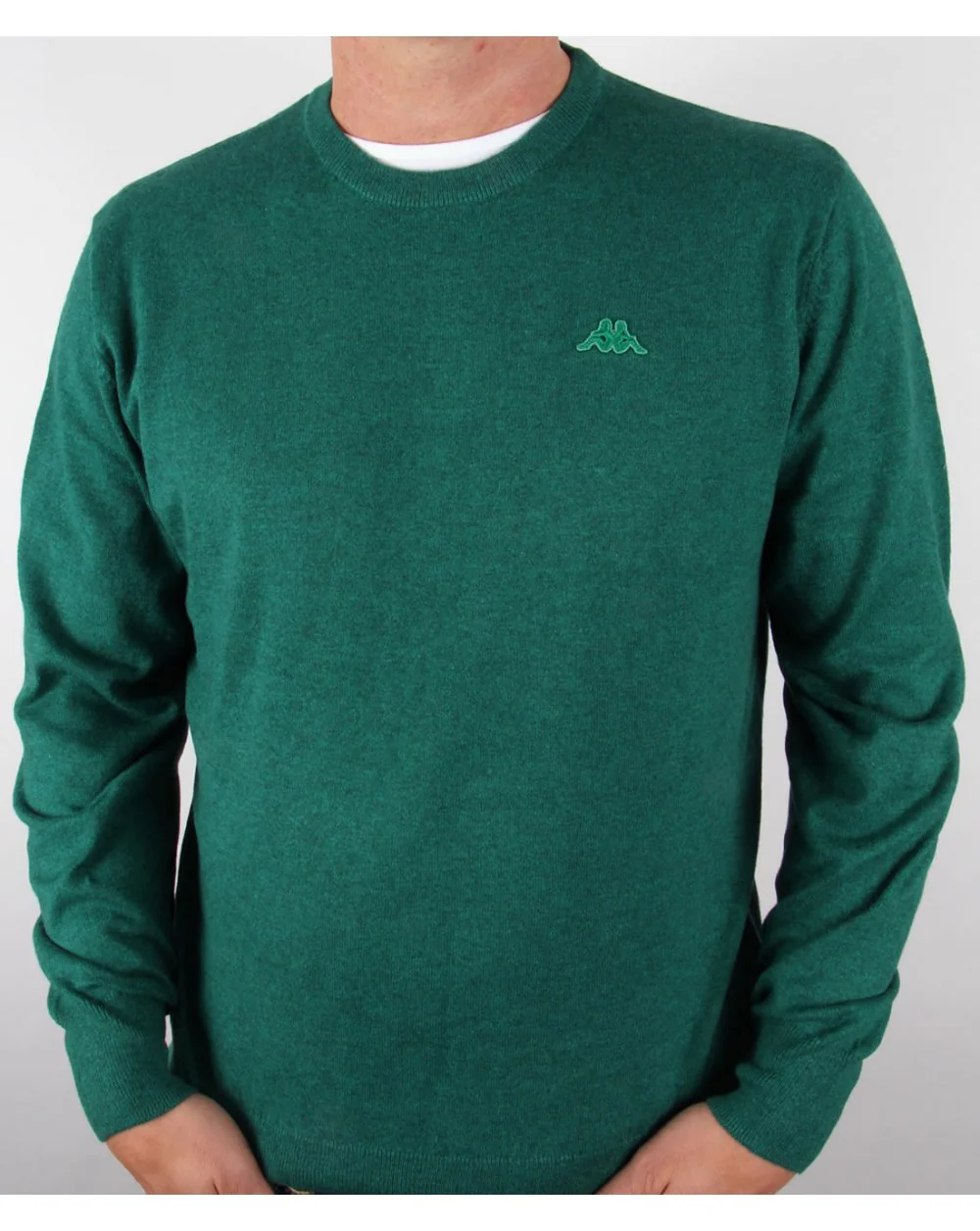 Robe Di Kappa Cotton Cashmere Crew Neck Jumper Dark Green