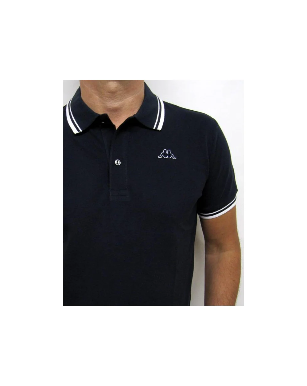 Robe Di Kappa Twin Tipped Polo Shirt Navy/white - Image 2