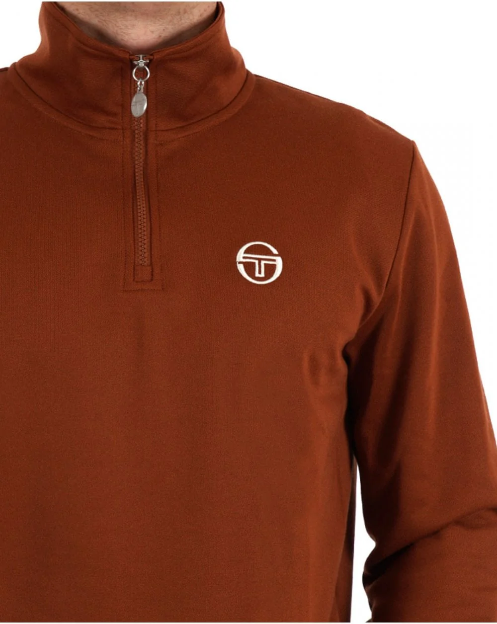 Sergio Tacchini 1/4 Zip Track Top Mocha - Image 3