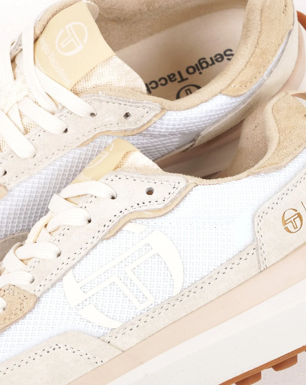 Sergio Tacchini 70s Racer Trainers White / Antique White - Image 3