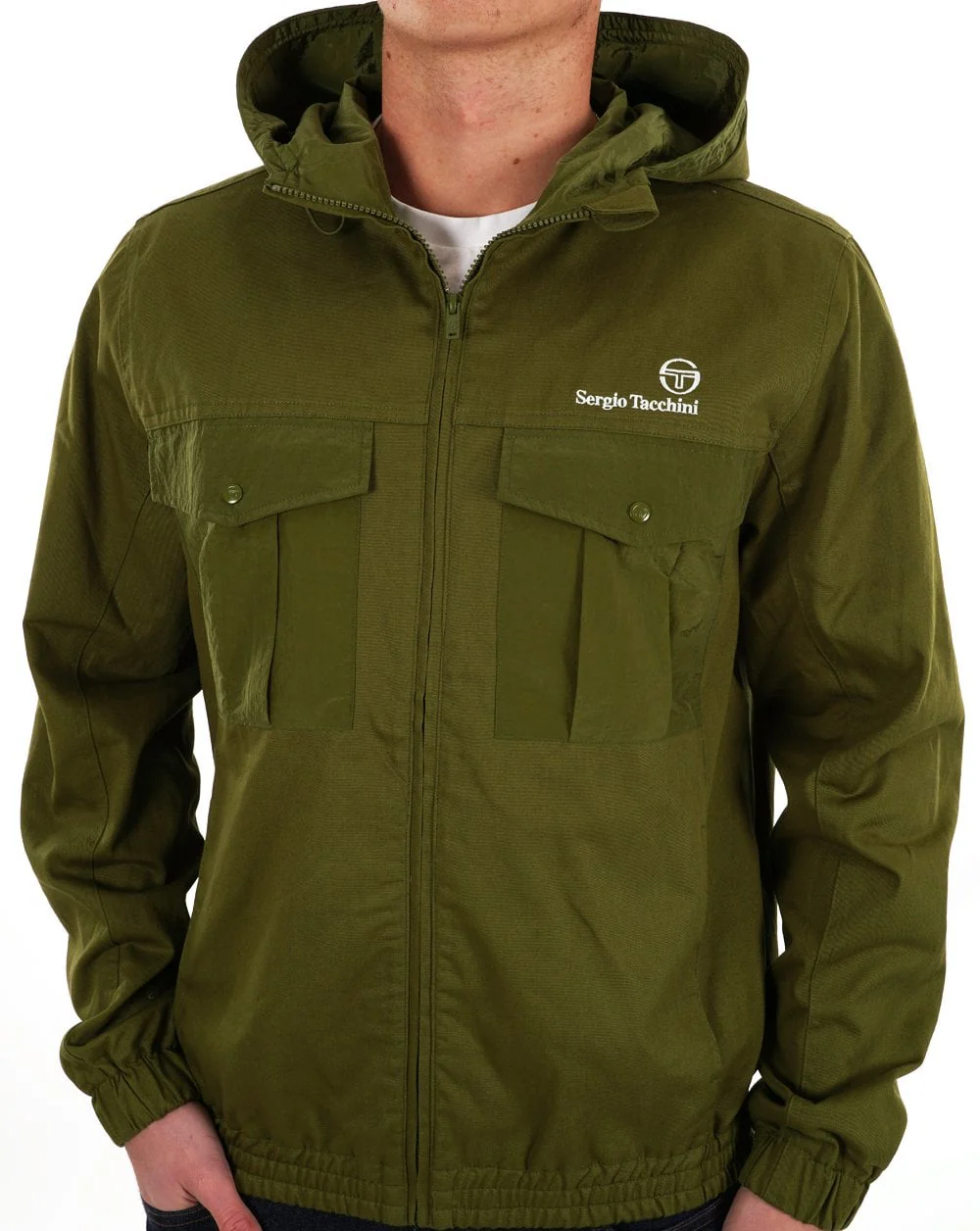 Sergio Tacchini Canvas Mix Jacket Khaki - Image 3