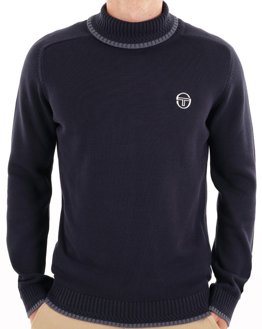 Sergio Tacchini Roll Neck Knit Navy - Image 3