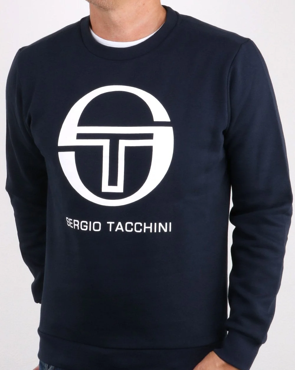 Sergio Tacchini Corp Logo Sweat Navy/white