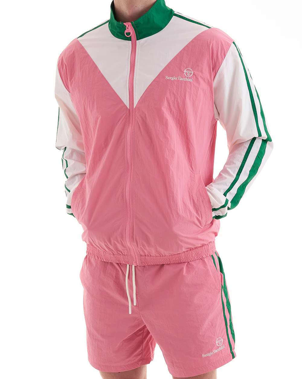 Sergio Tacchini Cortese Track Top Pink - Image 4