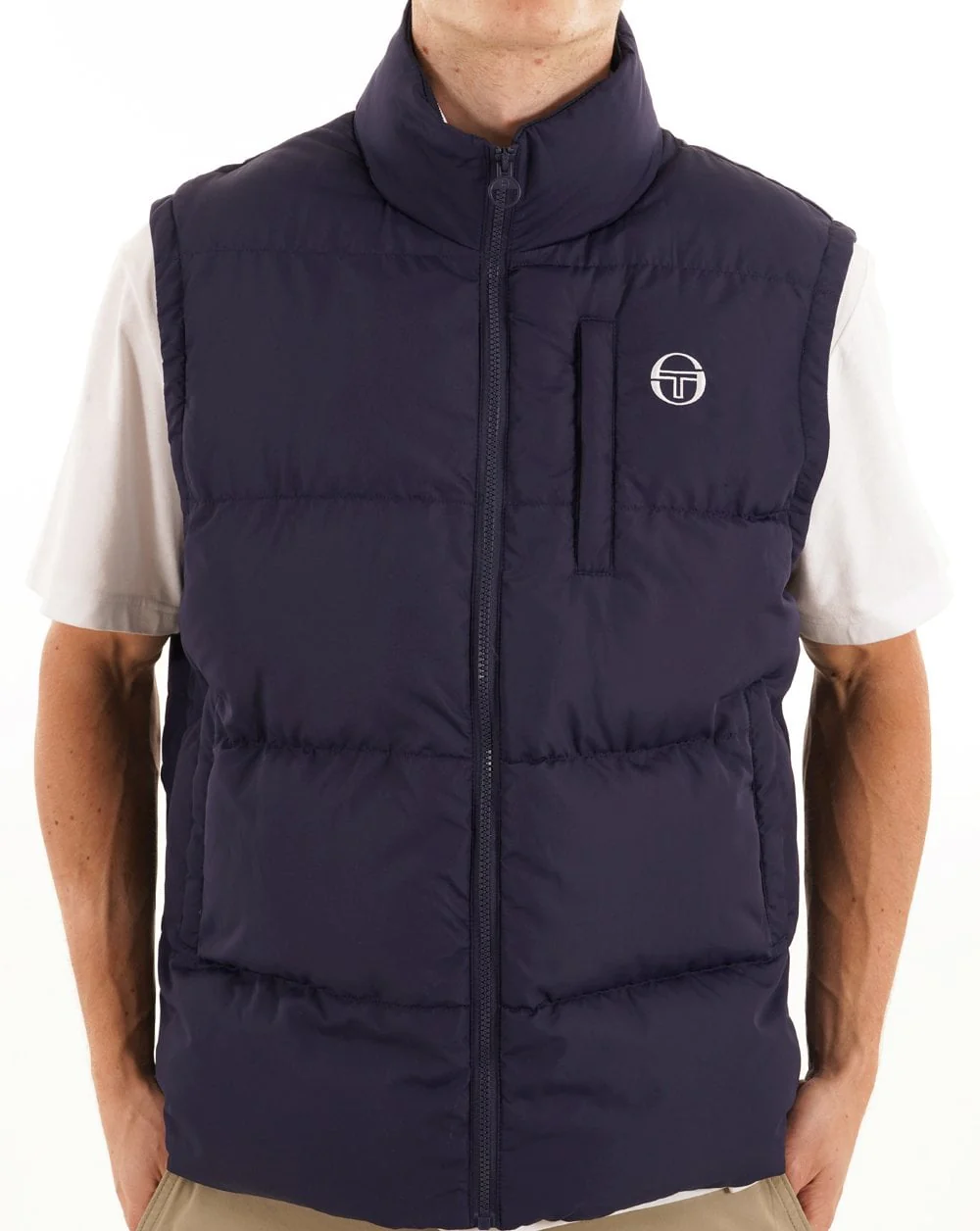 Sergio Tacchini Court Padded Gilet Navy - Image 2