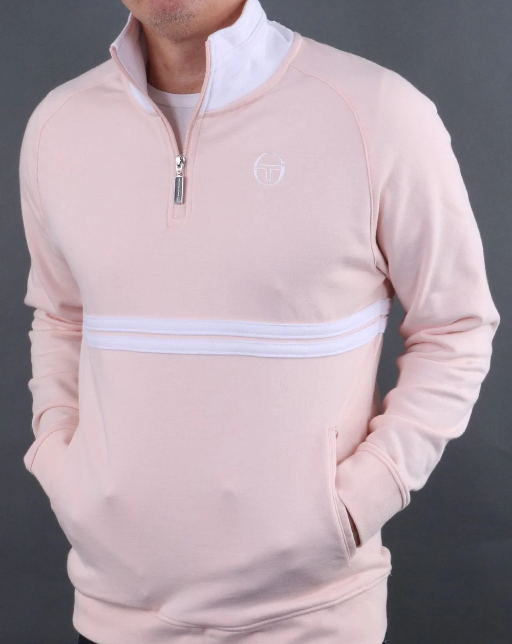 Sergio Tacchini Dallas 1/4 Zip Track Top pink/white