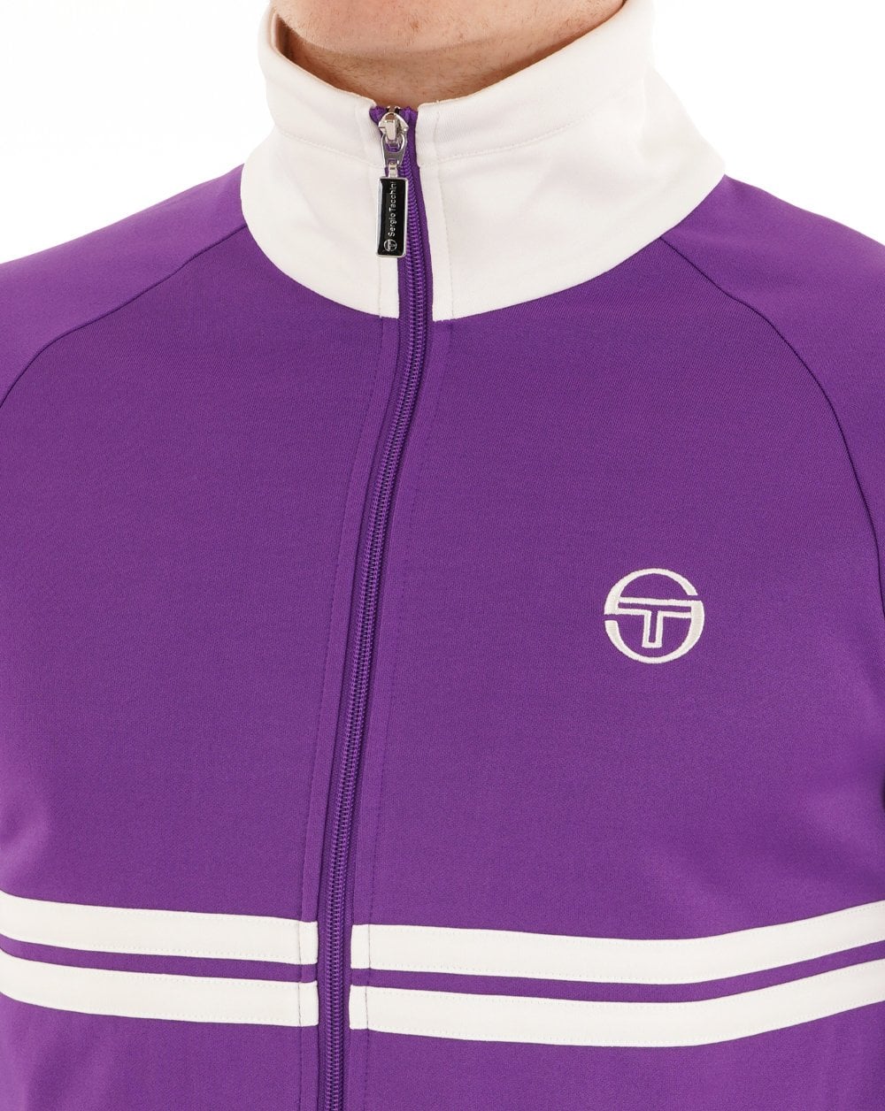 Sergio Tacchini Dallas Track Top Purple / Gardenia - Image 3