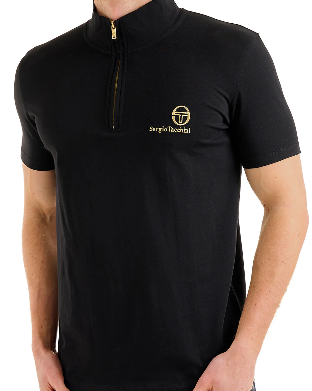 Sergio Tacchini Daytone 1/4 Zip Top Black - Image 2