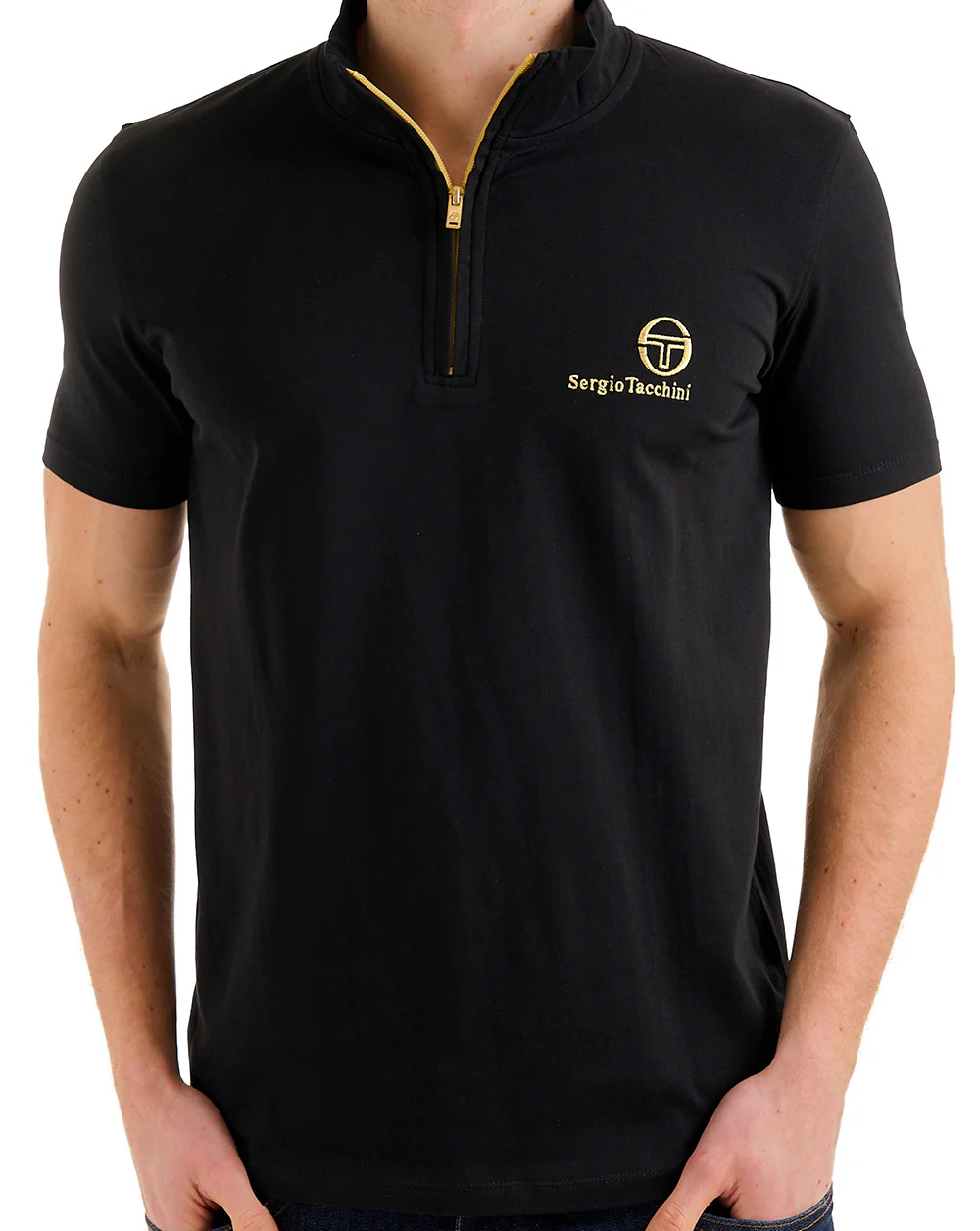 Sergio Tacchini Daytone 1/4 Zip Top Black - Image 3