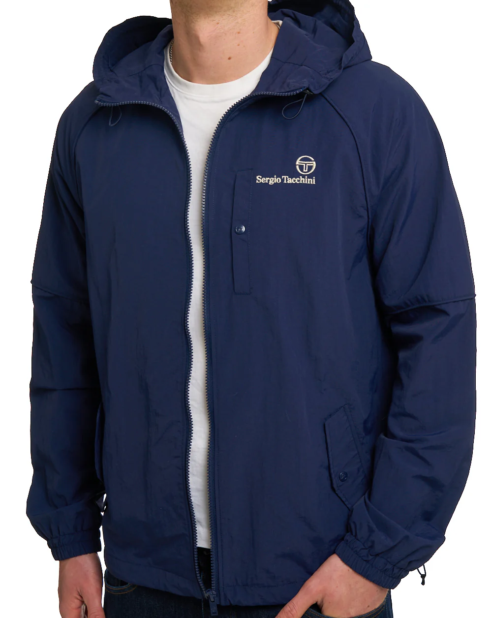 Sergio Tacchini Hooded Jacket Navy - Image 2