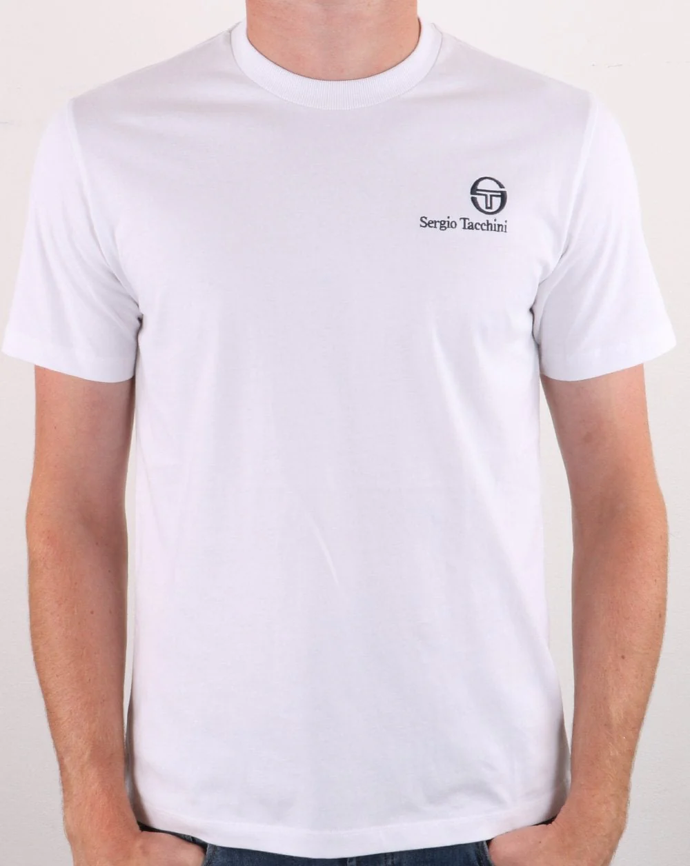 Sergio Tacchini Felton T Shirt White/Navy - Image 3