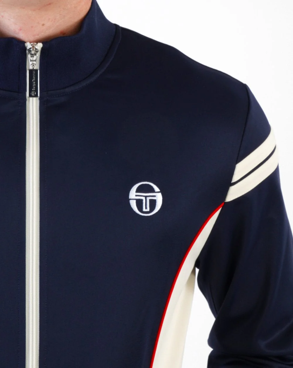 Sergio Tacchini Fjord Track Top Navy/Cream/Red - Image 3