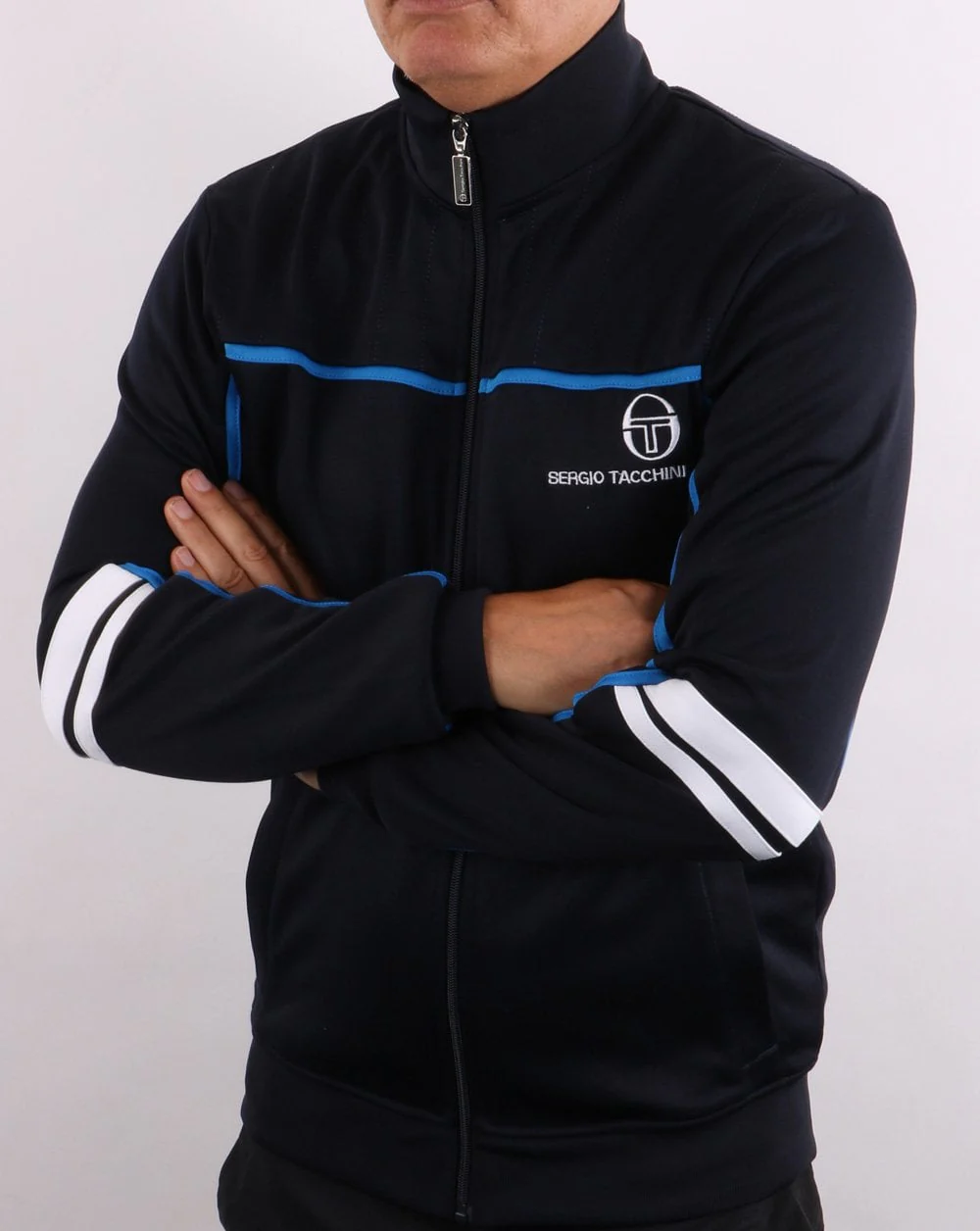 Sergio Tacchini Frankie Track Top Navy/French Blue - Image 4