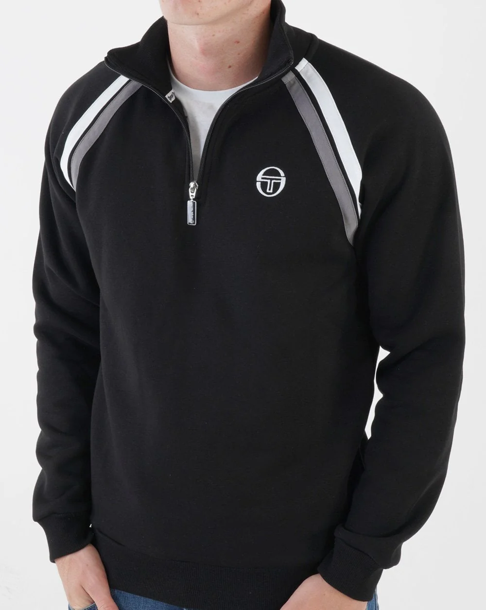 Sergio Tacchini Fratello 1/4 Zip Sweat Black - Image 4