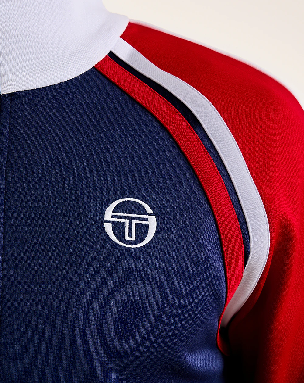 Sergio Tacchini Ghibli Davis Track Top Navy Blue/Deep Red - Image 4