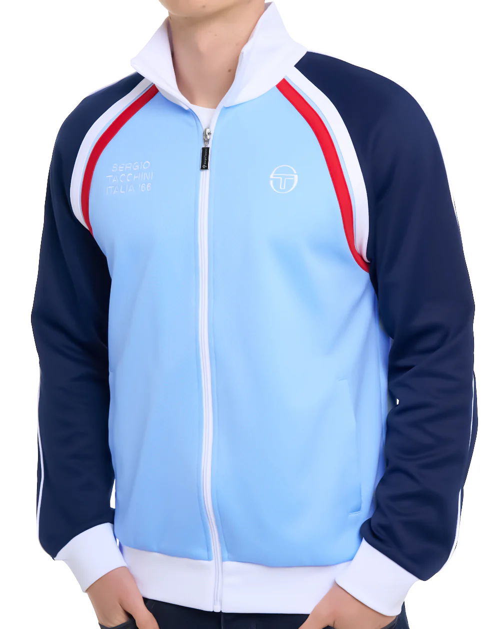 Sergio Tacchini Ghibli Davis Track Top Sky Blue / Navy - Image 2