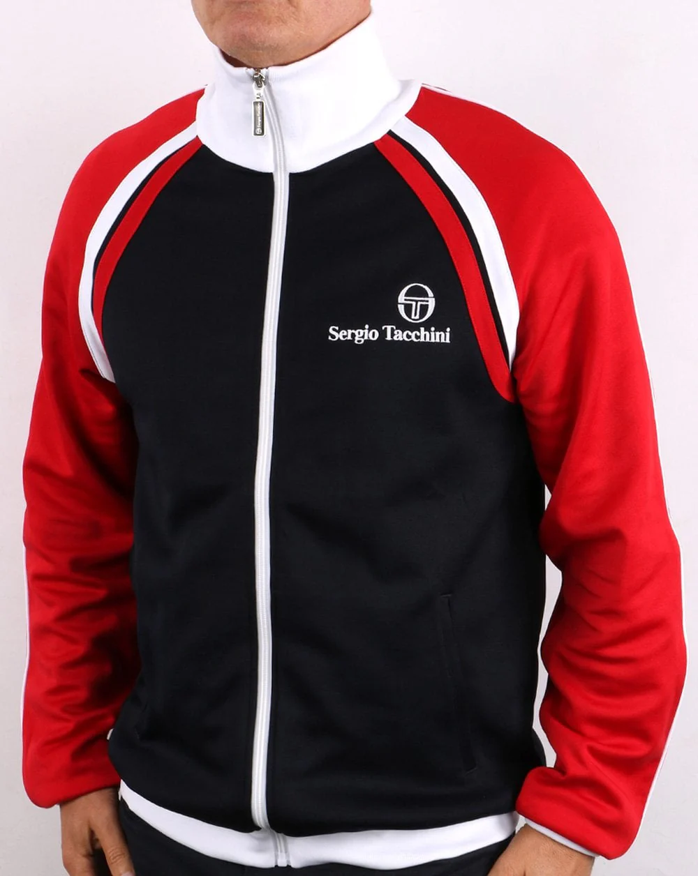 Sergio Tacchini Ghibli Full Tracksuit Navy/Red/White - Image 2