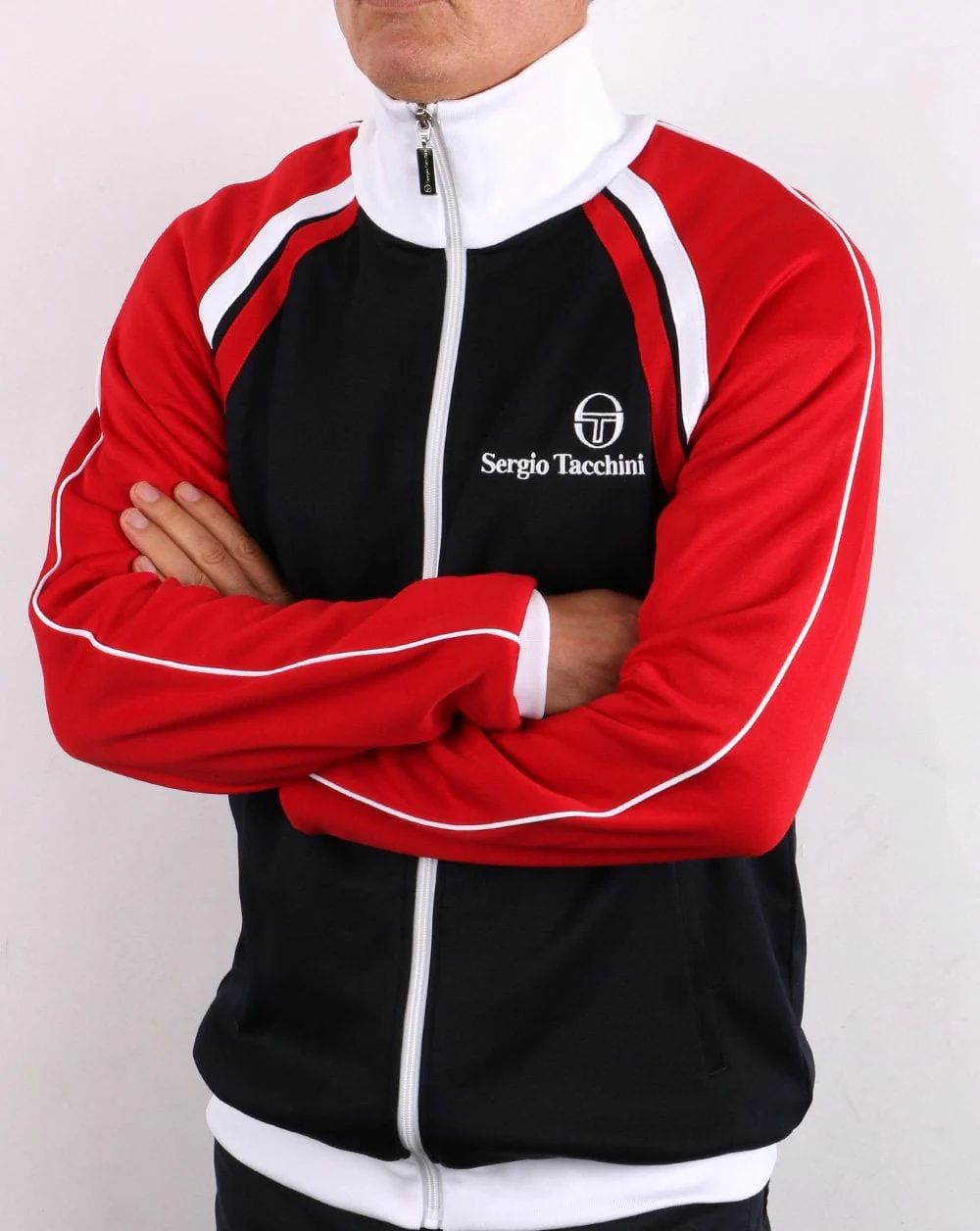 Sergio Tacchini Ghibli Full Tracksuit Navy/Red/White - Image 4