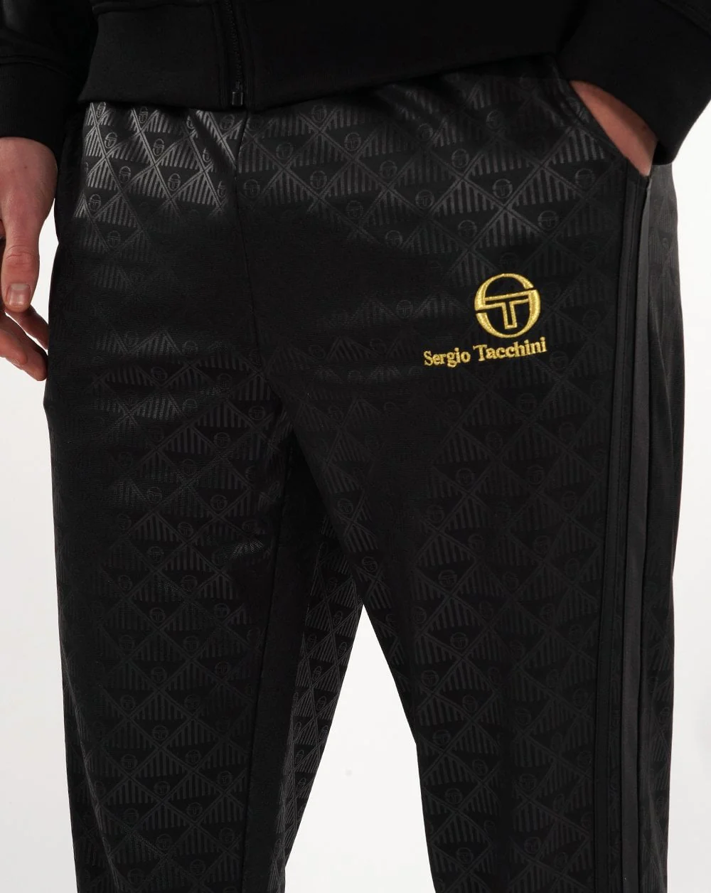 Sergio Tacchini Ghibli Mono Track Pants Black - Image 2