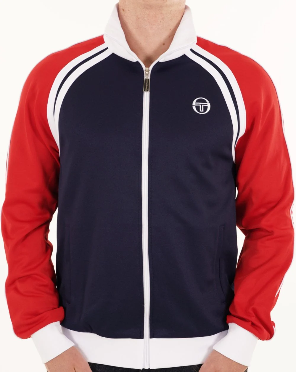 Sergio Tacchini Ghibli Track Top Navy Red - Image 5