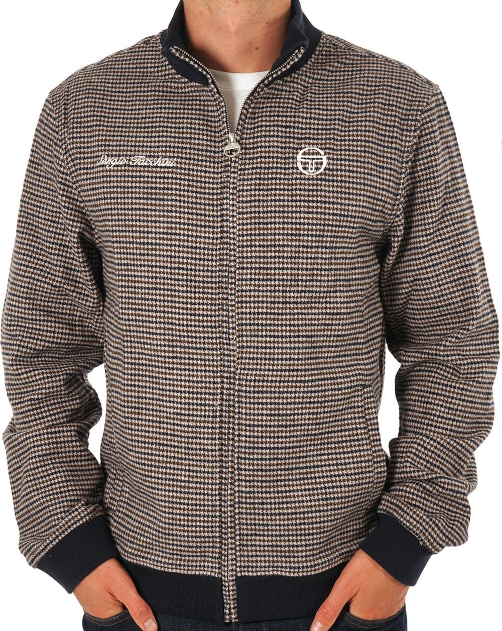 Sergio Tacchini Houndstooth check Bomber Jacket - Image 3