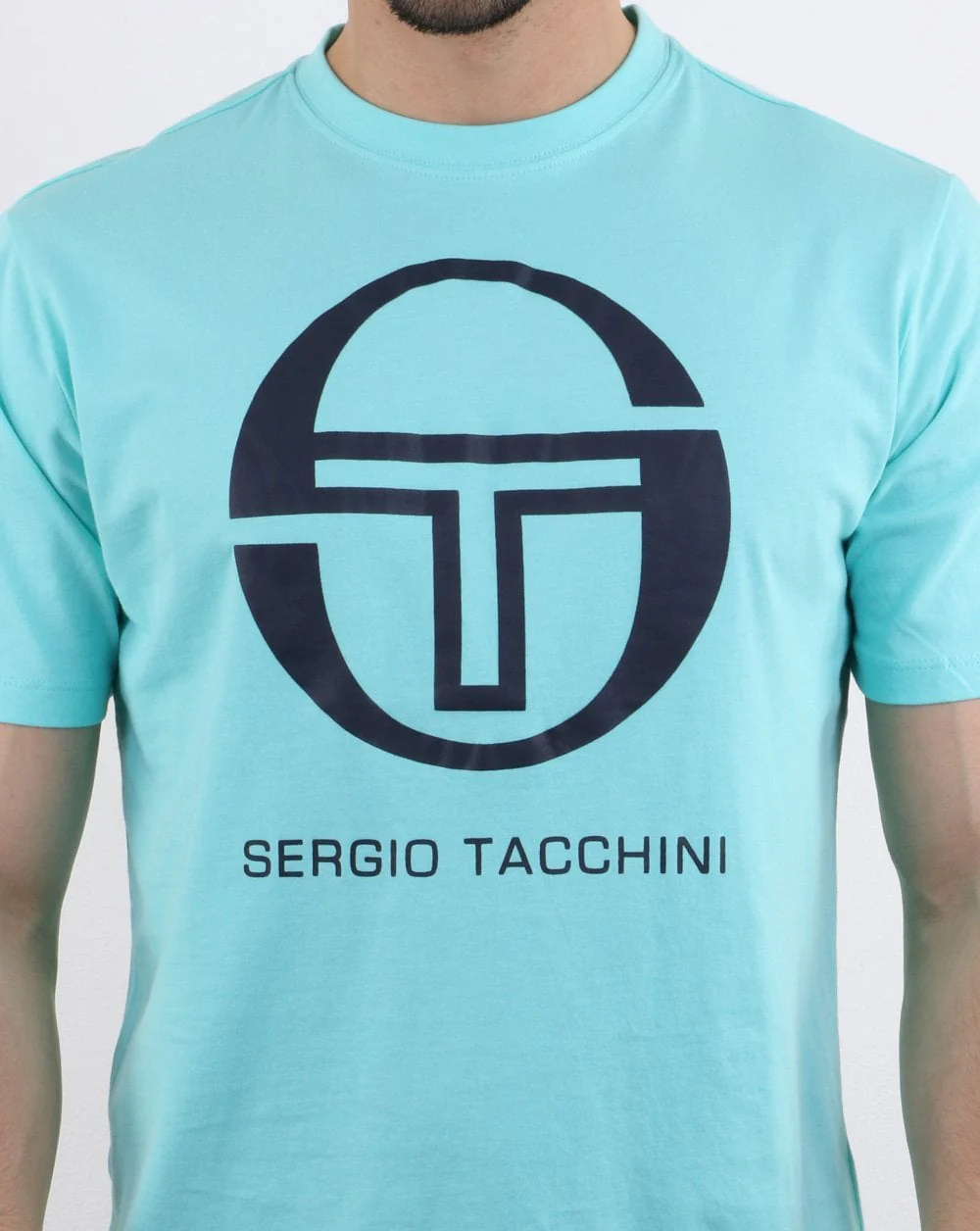 Sergio Tacchini Iberis T-shirt Aqua Blue/Navy - Image 3