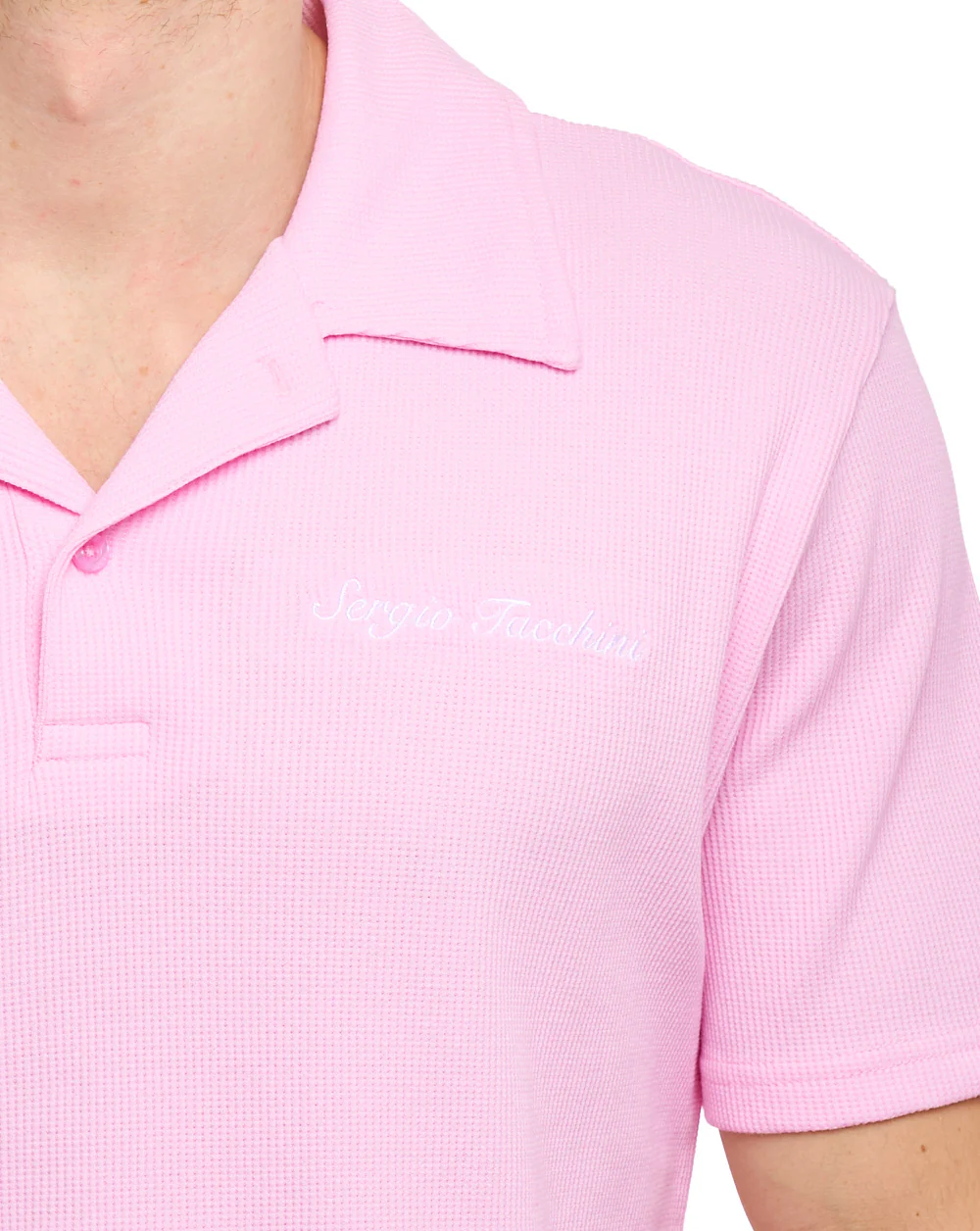 Sergio Tacchini Signature Revere Polo Pink - Image 2