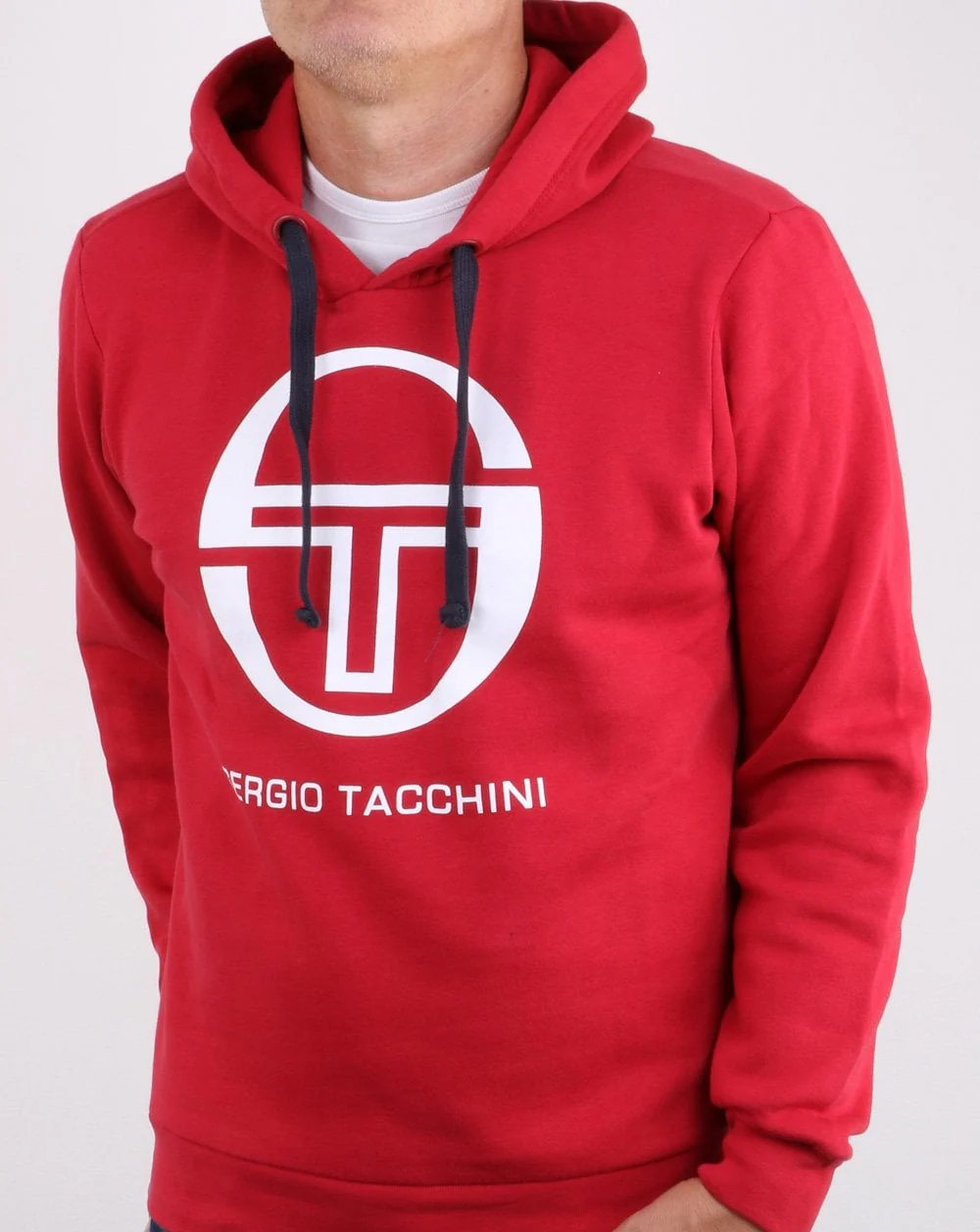 Sergio Tacchini LOGO Hoodie Red/White - Image 3