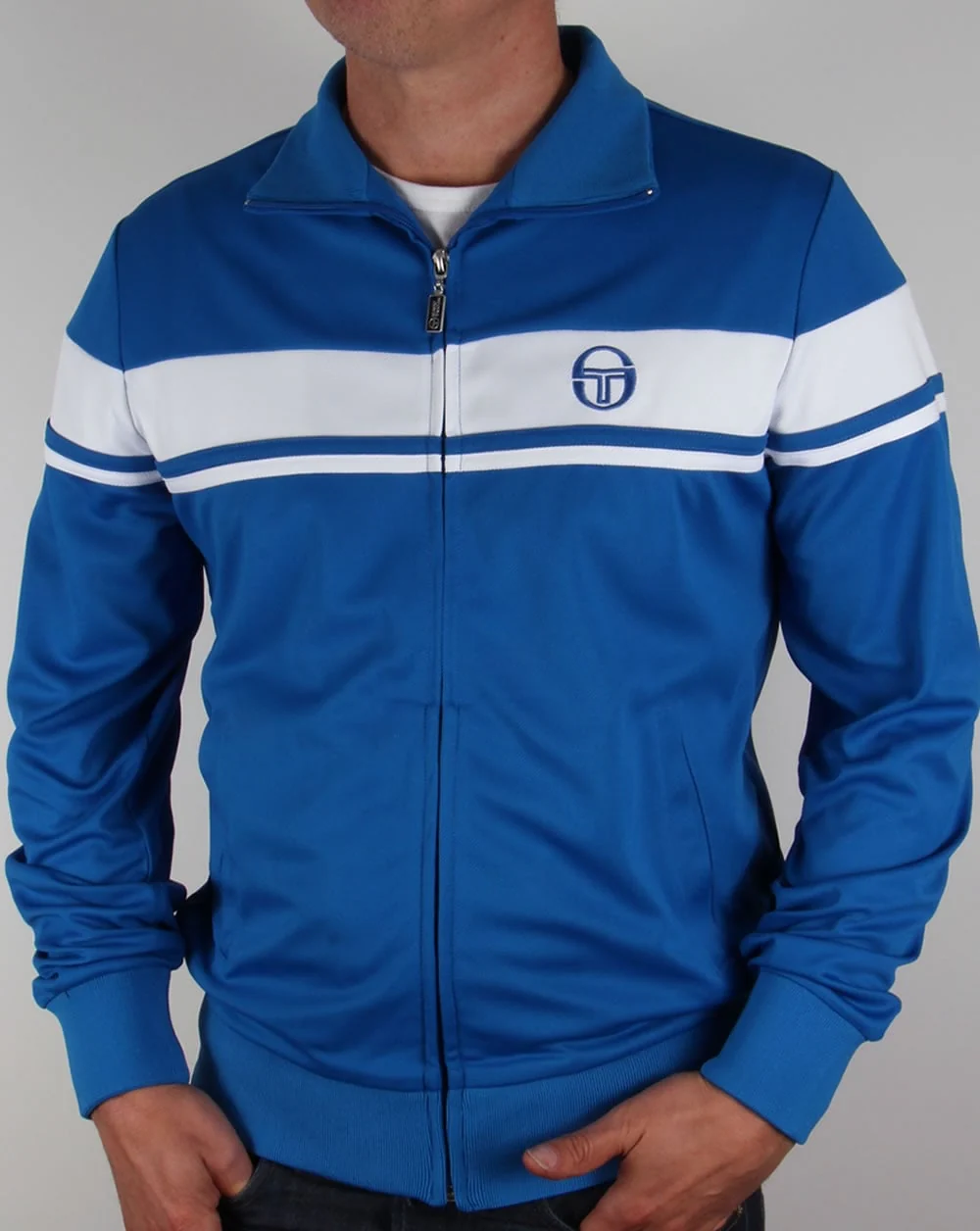 Sergio Tacchini Masters II Track Top Royal/White - Image 4