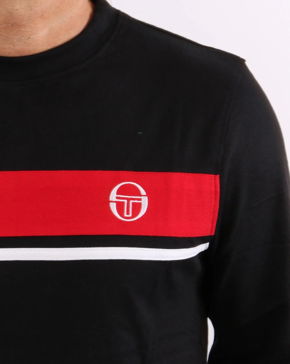 Sergio Tacchini Masters Long Sleeved T Shirt Black/Red/White - Image 2