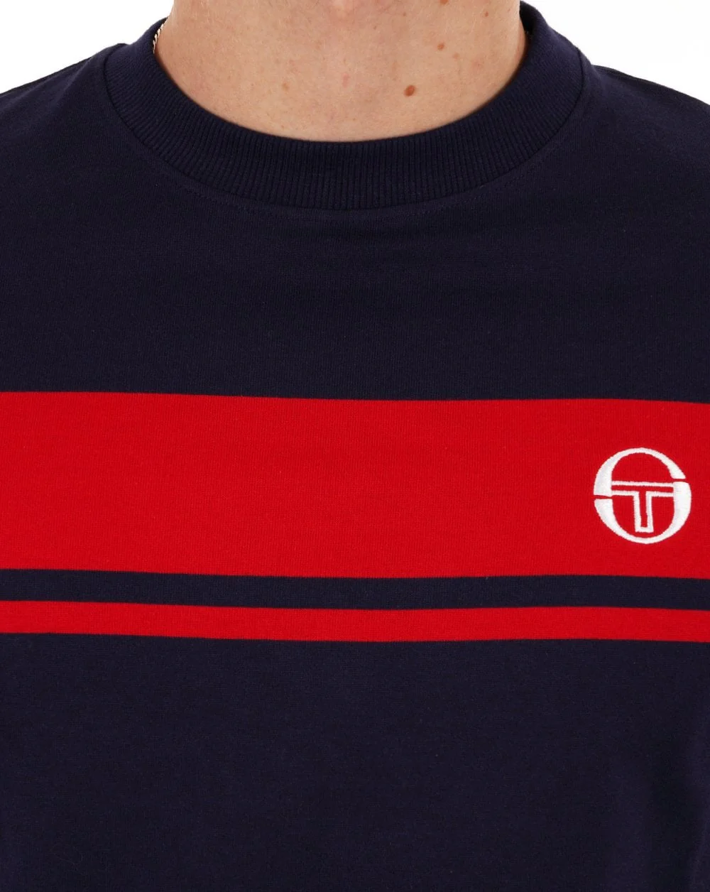 Sergio Tacchini Masters T Shirt Navy Blue/Red - Image 2