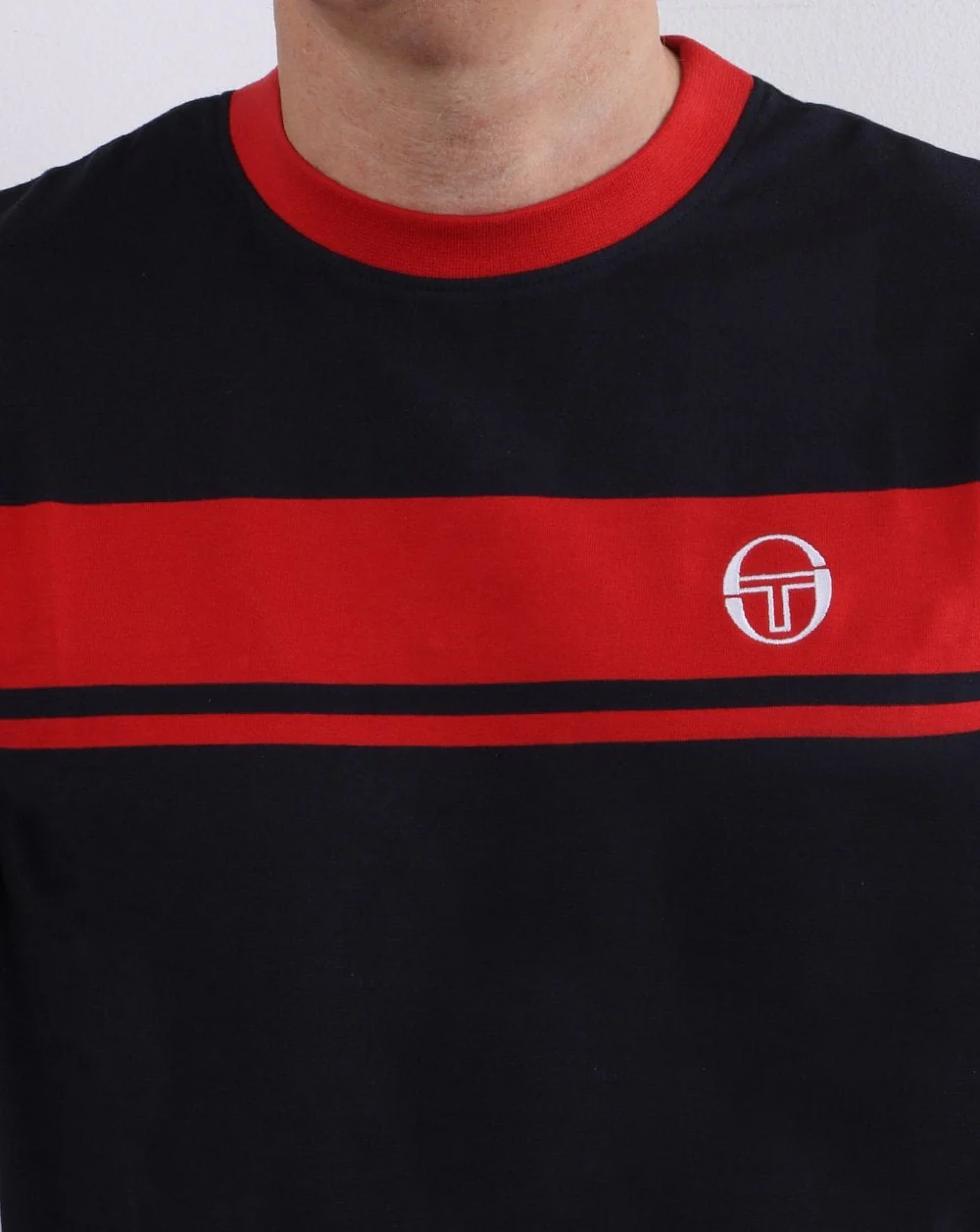 Sergio Tacchini Masters T Shirt Navy /Red - Image 3