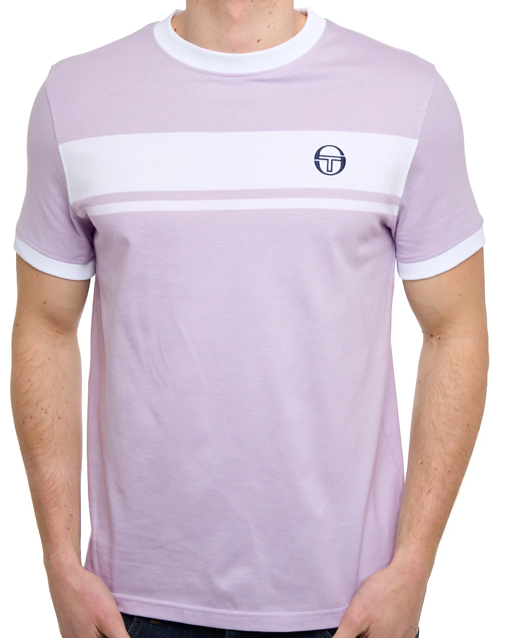Sergio Tacchini Masters T Shirt Thistle/White - Image 2