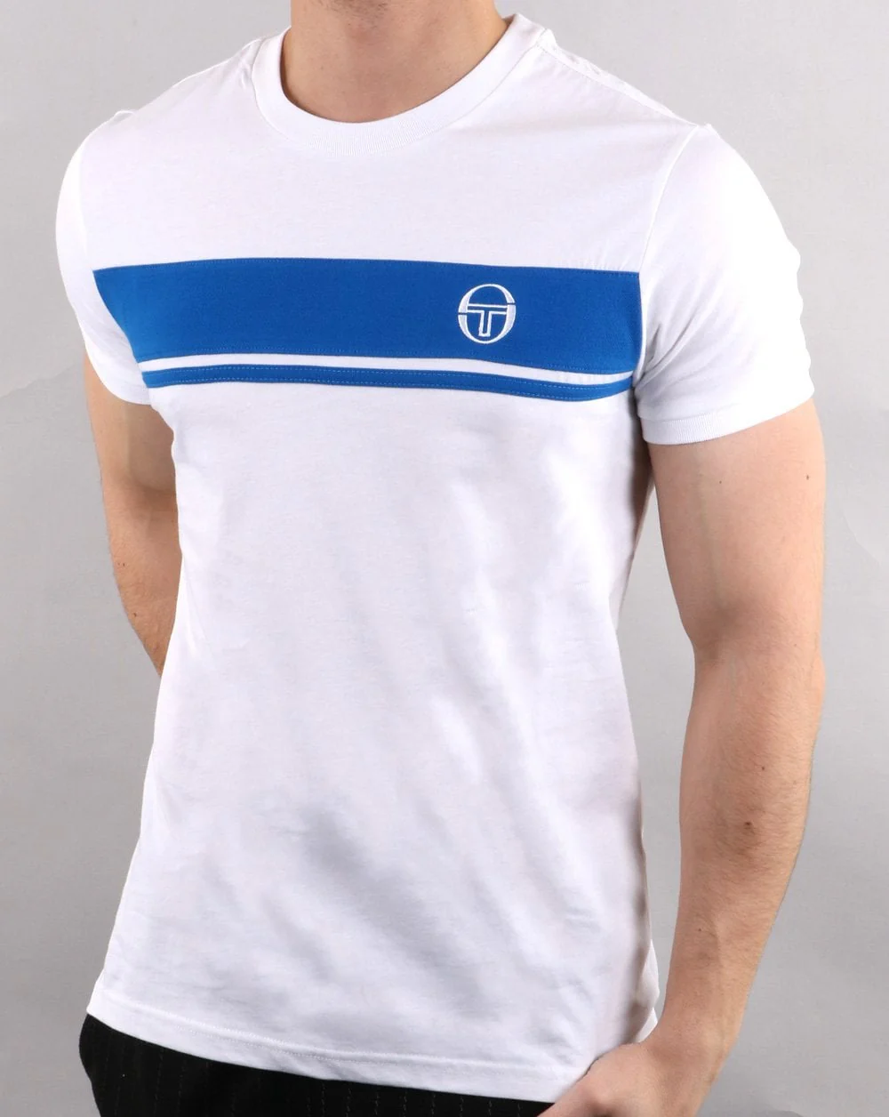 Sergio Tacchini Masters T Shirt White/royal - Image 2