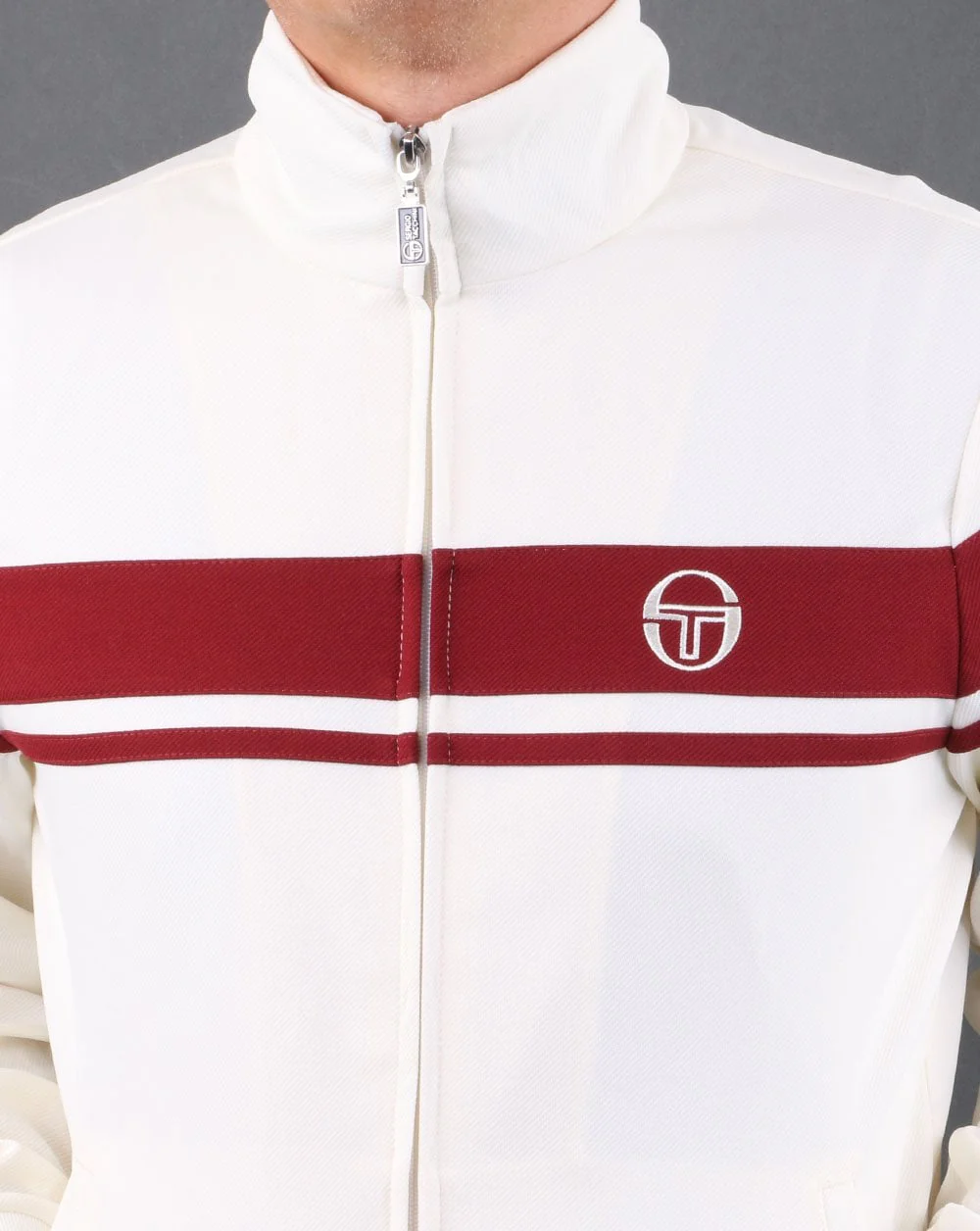 Sergio Tacchini Masters Track Off White/Burgundy - Image 4