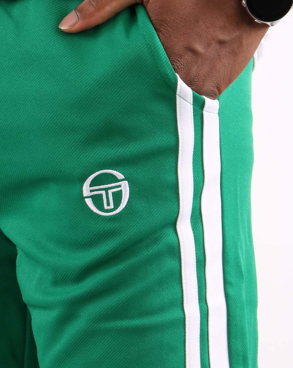 Sergio Tacchini Masters Track Pants Green/White - Image 2